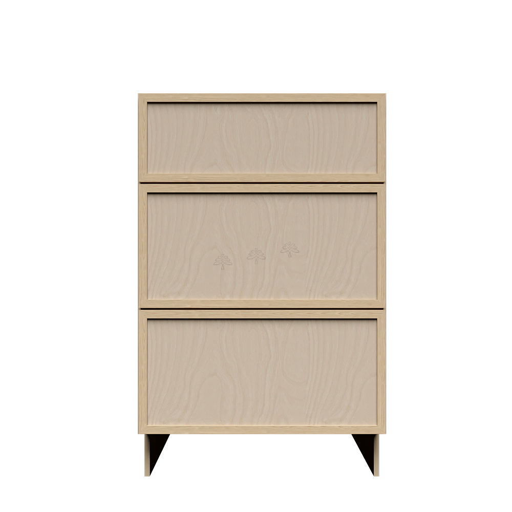 Tall Vanity 3-Drawers Base Cabinet