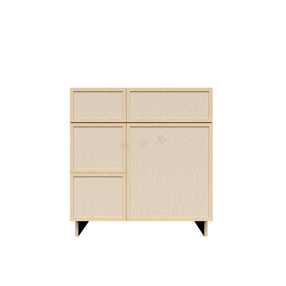 Tall Vanity Sink Drawers Combo Cabinet