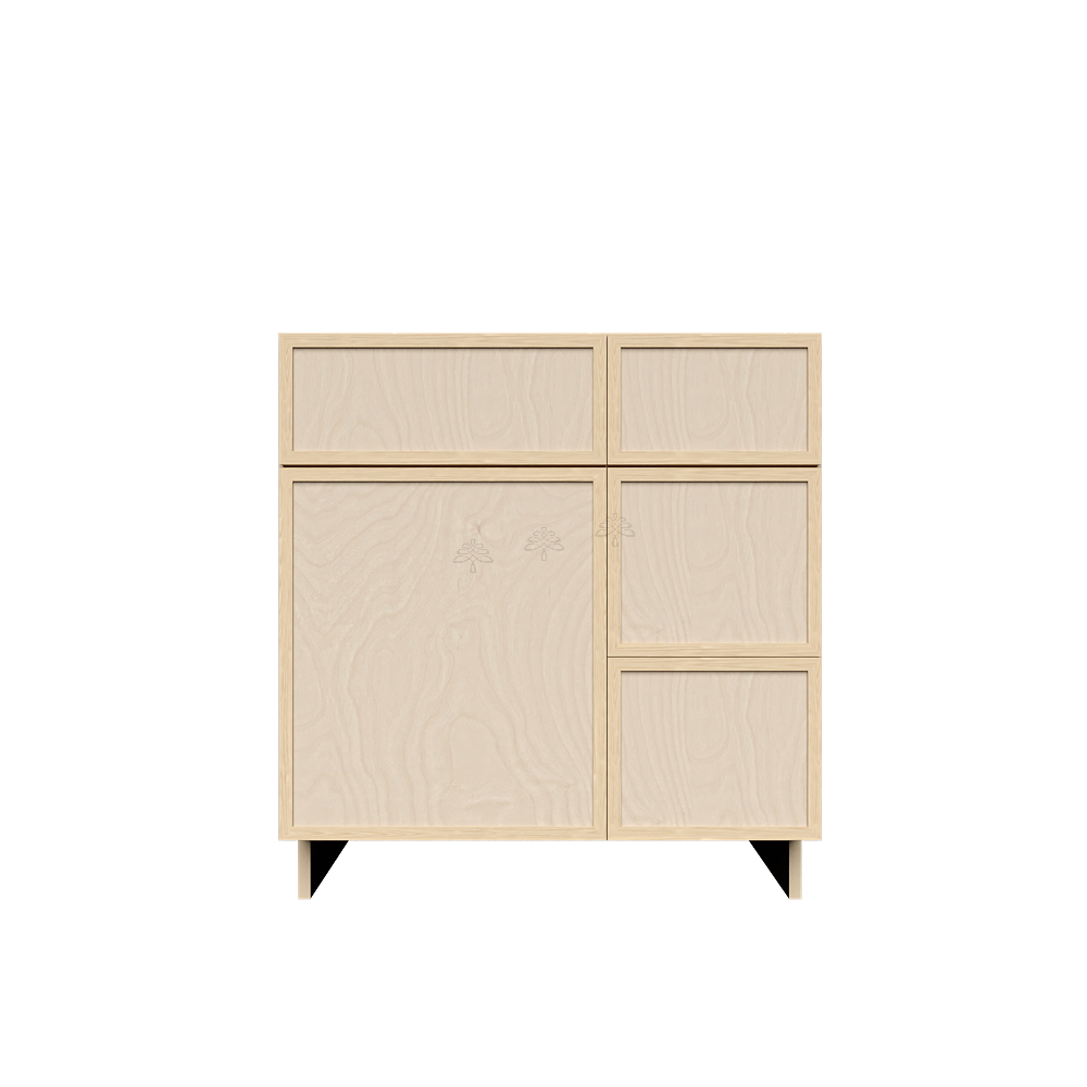 Tall Vanity Sink Drawers Combo Cabinet