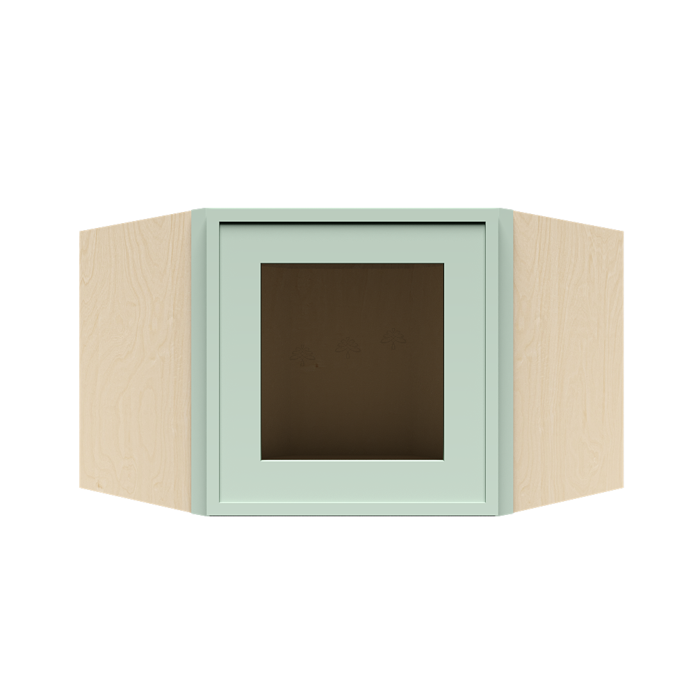 Wall Diagonal Glass Door Cabinet
