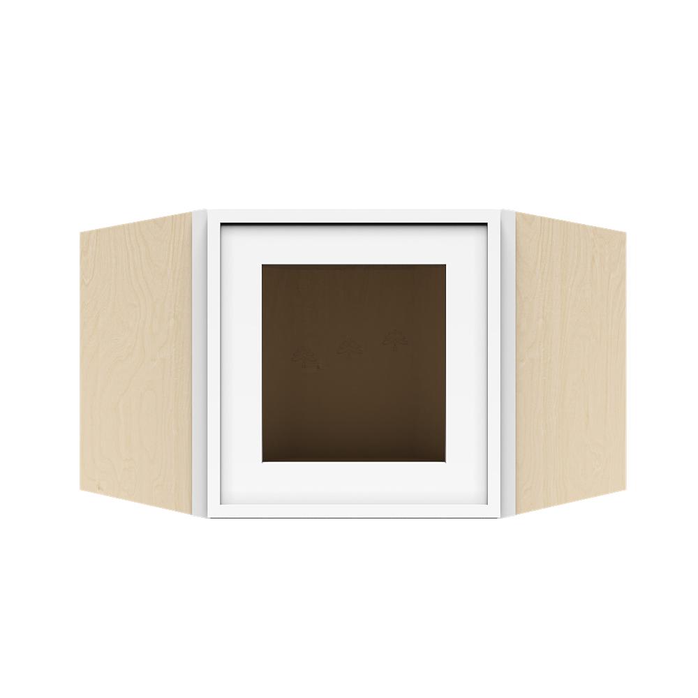 Wall Diagonal Glass Door Cabinet