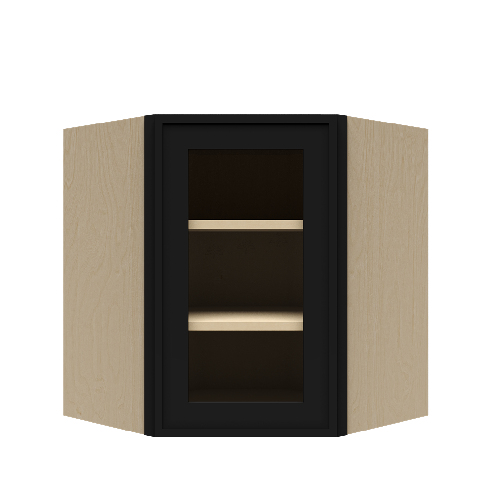 Wall Diagonal Glass Door Cabinet