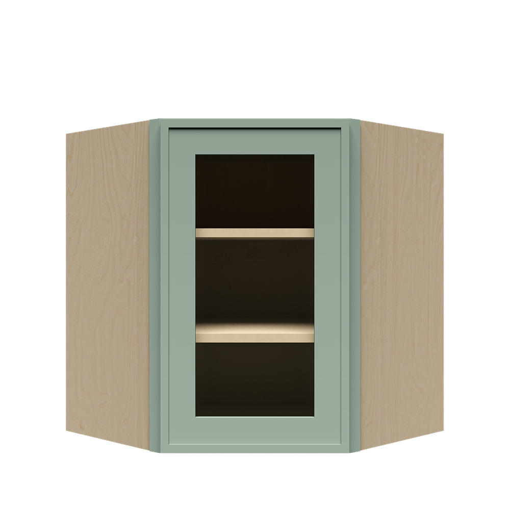 Wall Diagonal Glass Door Cabinet