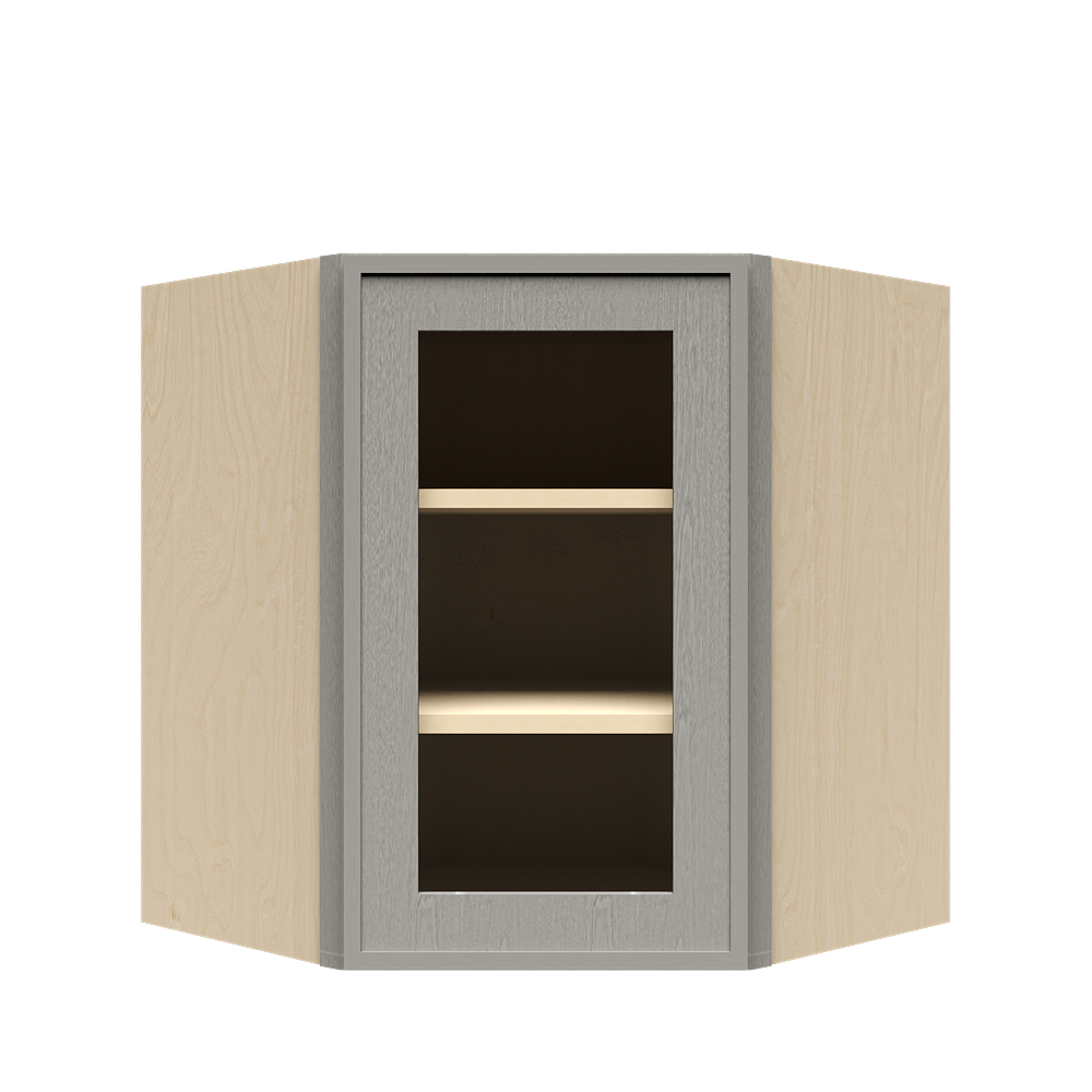 Wall Diagonal Glass Door Cabinet