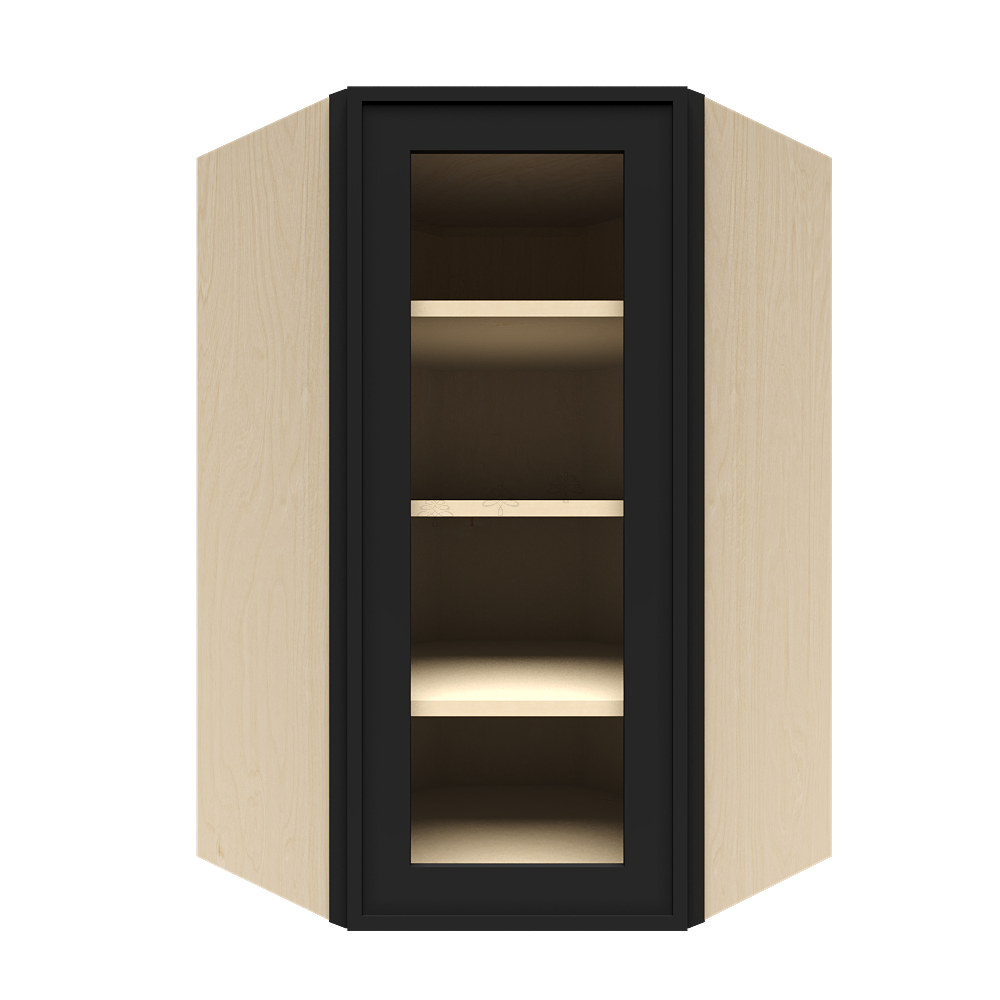 Wall Diagonal Glass Door Cabinet