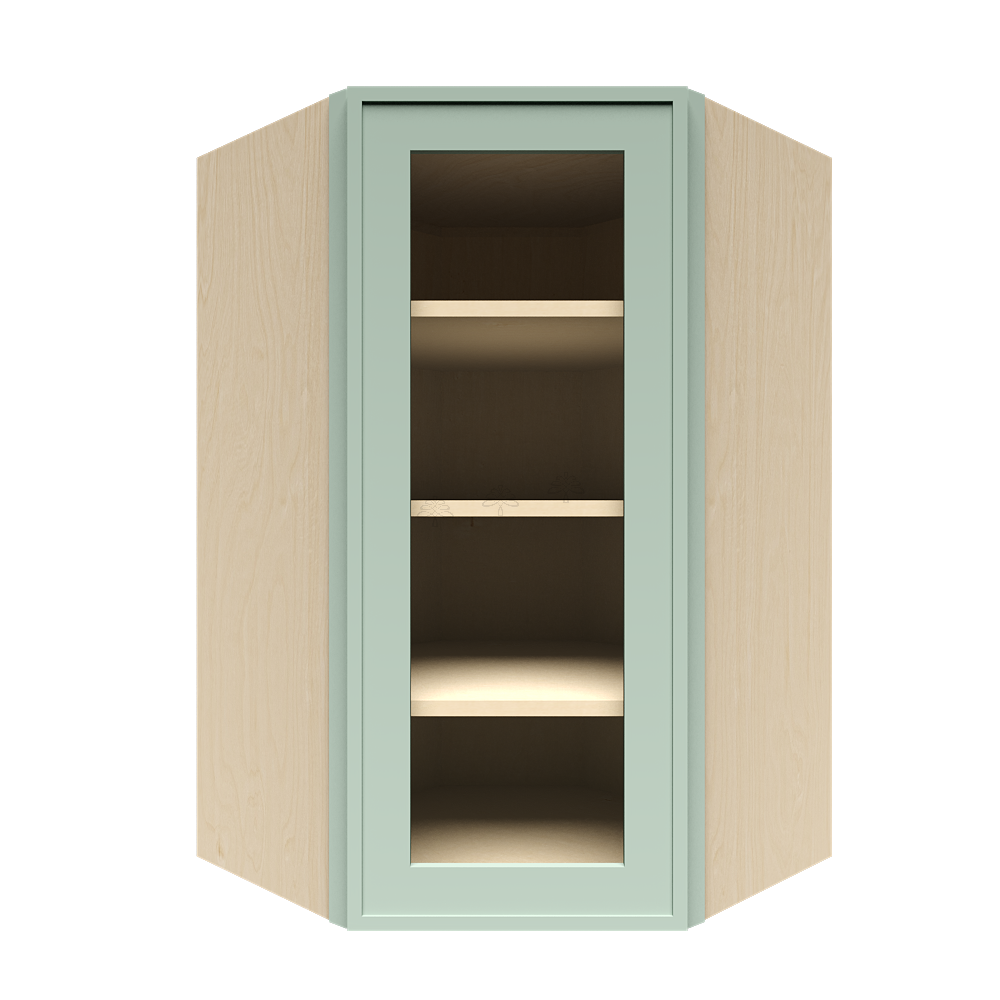 Wall Diagonal Glass Door Cabinet